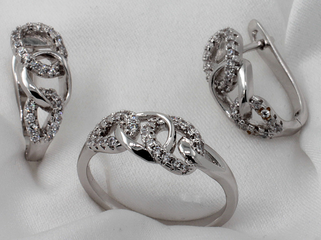 фото Комплект (серьги-кольцо ) - (артикул - ffks07100-ZZ1271)