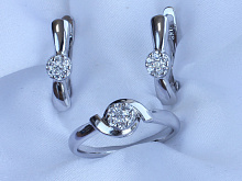 фото Комплект (серьги-кольцо ) - (артикул - ffks01200-ZZ1312)